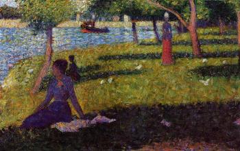 La Grande Jatte, Seated and Standing Woman